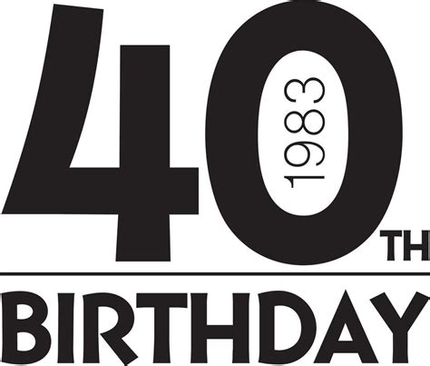 Happy 40th Birthday 23884325 Vector Art At Vecteezy