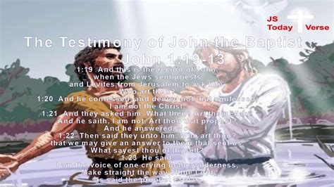 The Testimony Of John The Baptist Youtube