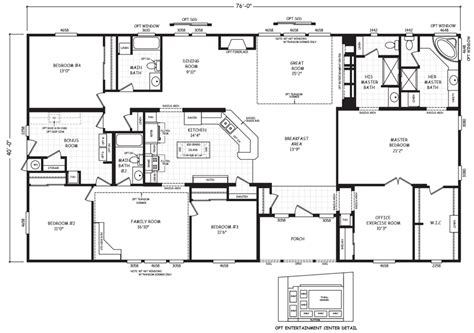 Bedroom Double Wide Floor Plans Floorplans Click