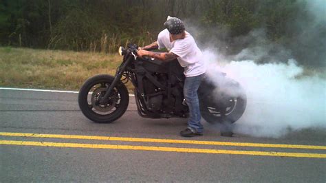 There are so many choices on base models i tend to get lost. sportbike bobber burnout fail - YouTube