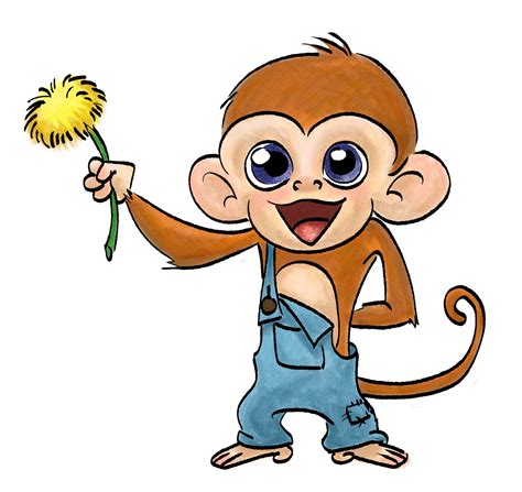 Cute Monkey Drawing Free Download On Clipartmag