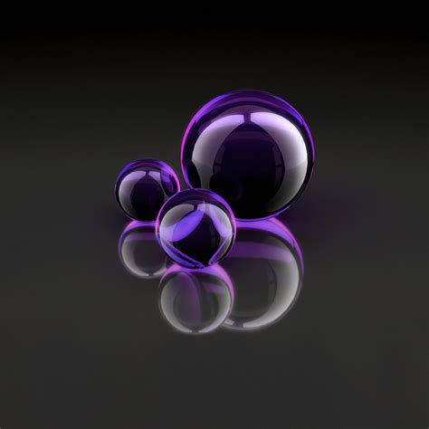 3dabstract Purple Glass Balls Wallpaper Ipad Iphone