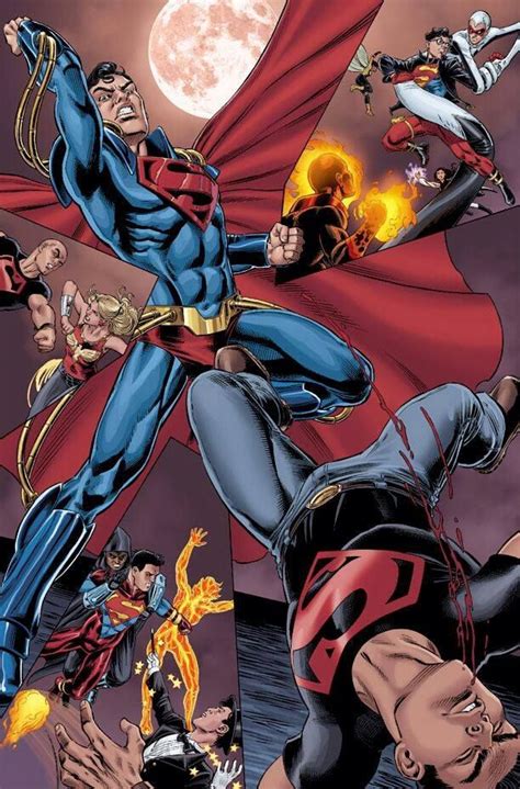 Superboy Prime Vs Superboy Conner Kent Art By Nicola Scott Marvel