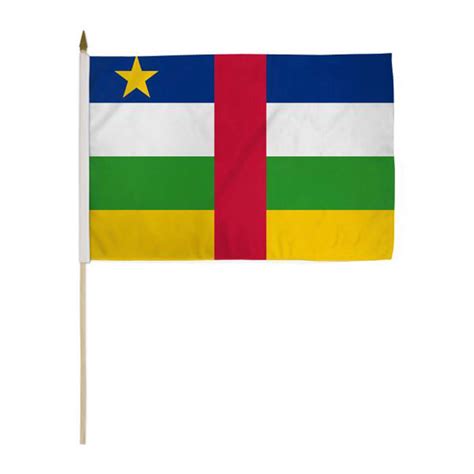 Central African Republic Miniature Economy Polyester Flag 12 In X 18