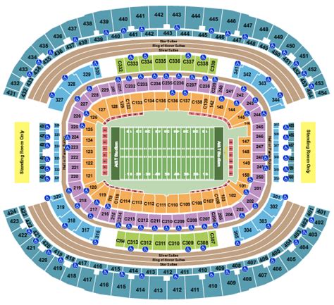 Att Stadium Seating Chart Concert Stadium Seating Chart