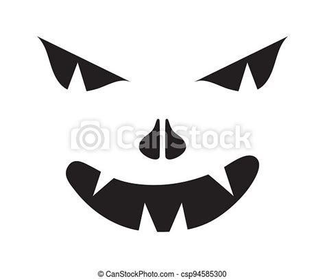 Scary Halloween Face Vector Halloween Pumpkin Or Ghost Grimace