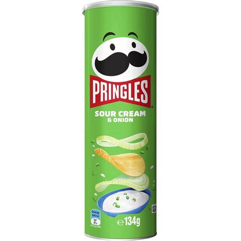 Pringles Sour Cream And Onion Potato Chips 134g Woolworths