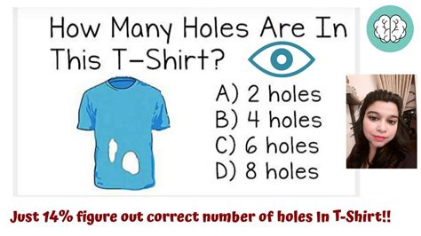 How Many Holes Are In The T Shirts Best Brain Test Puzzlemind