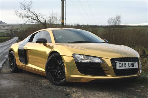 2007 Audi R8 42 Gold Chrome One Off Automatic £5000 Wrap Low Miles 38k