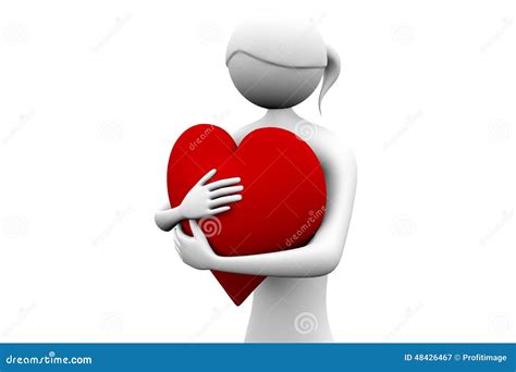 Heart In The Arms Of Stock Illustration Illustration Of Rende 48426467