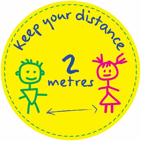 Social Distancing Keep Your Distance Children Floor Sign Seton