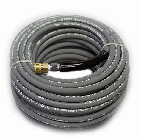 100 Ft 38 Gray Non Marking 4000psi Pressure Washer Hose With Quick