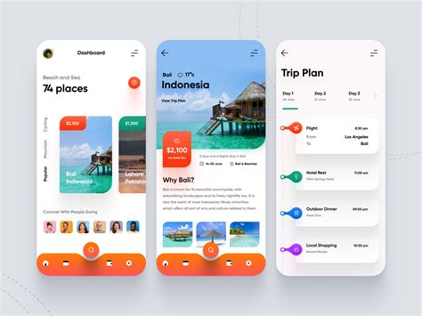 Travel Agency Mobile App Ui Light Version By Mike Taylor For Redwhale