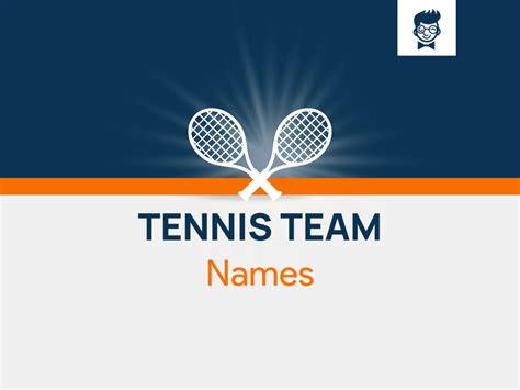 Cool Tennis Team Names Ideas Generator