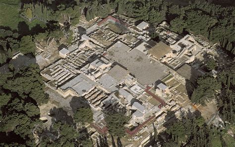 Aerial View Knossos View Of The Palace At Knossos Crete 1700