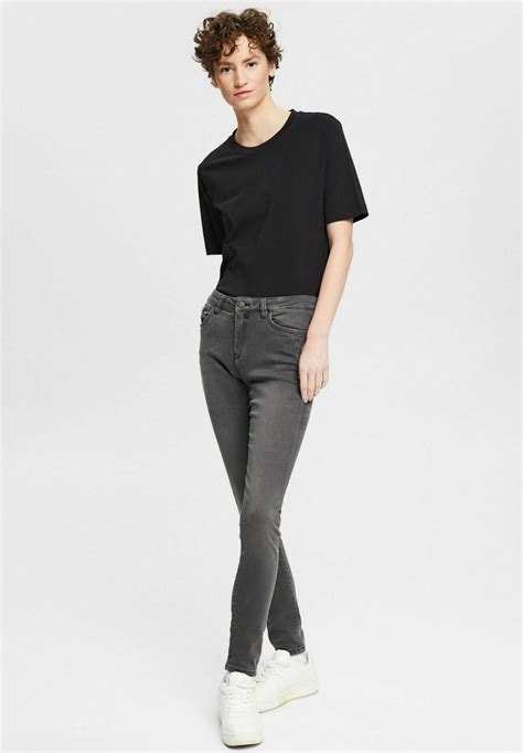 Esprit Jeans Skinny Black Denim Denim Noir Zalando Fr