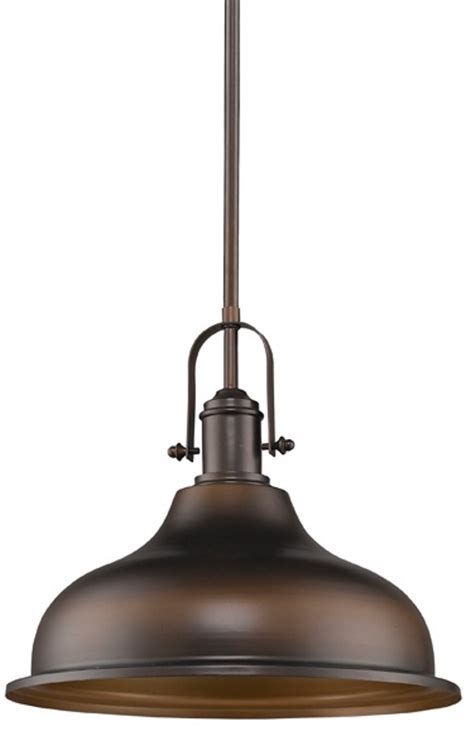 Virginia Oil Rubbed Bronze And Dome Shade Pendant 14wx13h In21148orb