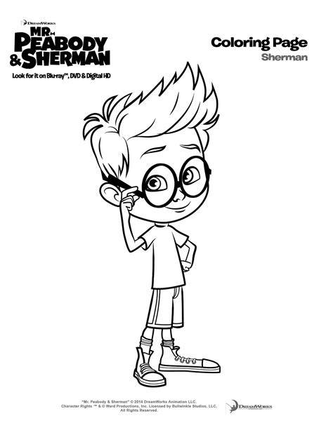 Mr Peabody And Sherman Coloring Pages Coloring Home