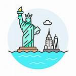 Icon Statue Liberty Icons Freiheit Symbol Streamline