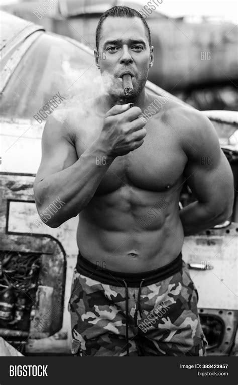 Sexy Naked Guy Smoking Image Photo Free Trial Bigstock