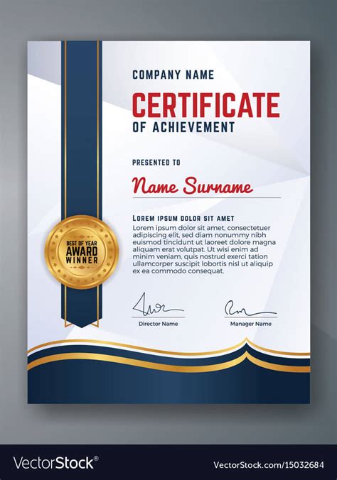 Multipurpose Professional Certificate Template For Professional Award