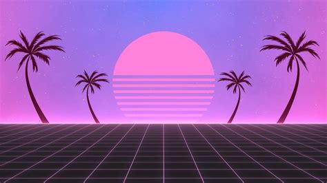 Retrowave Background Video Motion Background Loop Free Stock Footage