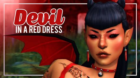 Devil In A Red Dress The Sims 4 Halloween Cas Cc List Youtube