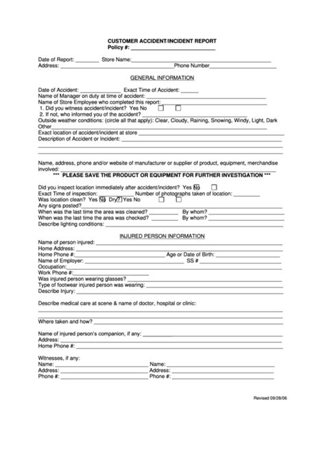 Top Customer Accident Report Form Templates Free To Download In Pdf Format
