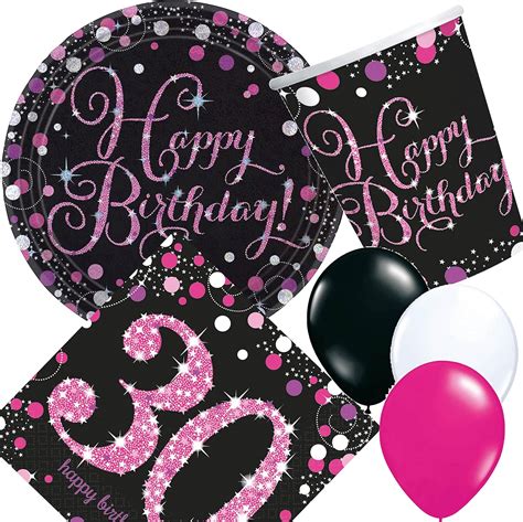 Carpeta 33 Teiliges Partyset Pink Sparkling Celebration Für Den 30