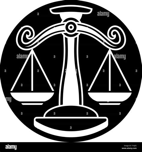 Libra Scales Zodiac Astrology Sign Stock Vector Image And Art Alamy