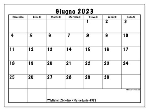 Calendario Giugno 2023 Da Stampare “48ds” Michel Zbinden It