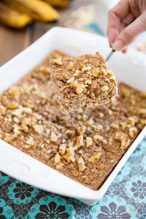 Banana Baked Oatmeal • The Healthy Foodie