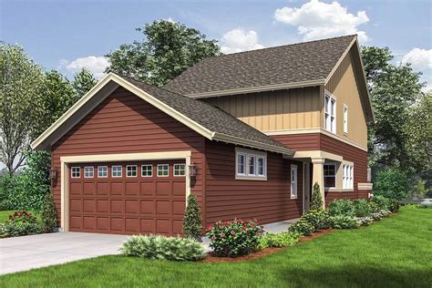 Narrow Home Plan With Rear Garage 69518am Architectural Designs