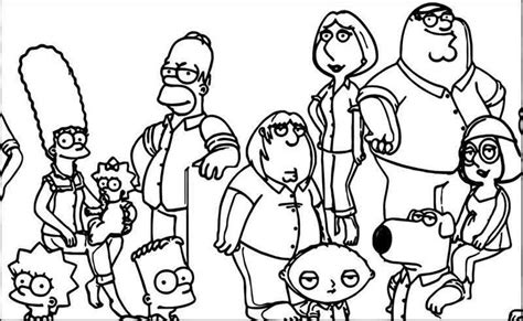 Family guy coloring pages download and print these family guy coloring pages for free. Family Guy And The Simpsons Crossover Coloring Page (With ...