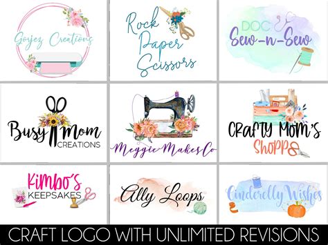 Crafting Logo Design Custom Branding Craft Business Logo | Etsy