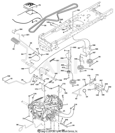 Ariens 936073 960460054 01 42 Automatic Tractor Parts Diagram For Drive