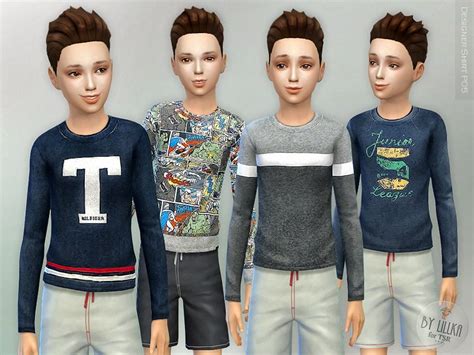 Designer Shirt P05 For Boys Found In Tsr Category Sims 4