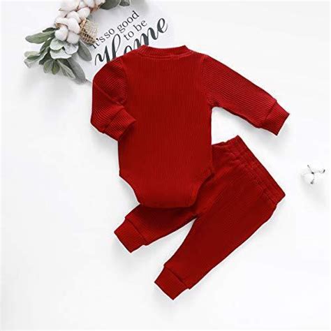 Newborn Baby Boy Girl Clothes Ribbed Knitted Cotton Long 3 6 Months A