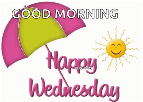 Good Morning Happy Wednesday Sunshine Umbrella 