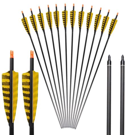Buy 12pcs 32 Inch Archery Arrows Spine 400 Carbon