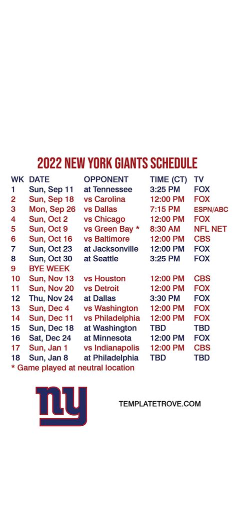 Ny Giants 2024 2024 Schedule Agnola Shanta