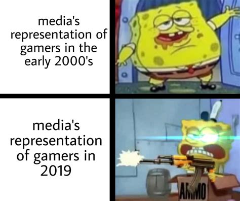 The Evolution Of Gamers Rbikinibottomtwitter Spongebob Squarepants