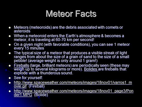 Fun Facts About Meteor Pelajaran