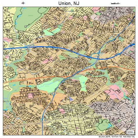 Union New Jersey Street Map 3474510