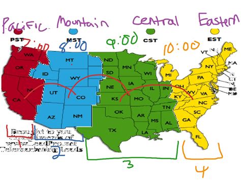 States Of Usa With Time Zones Wall Hd 2018