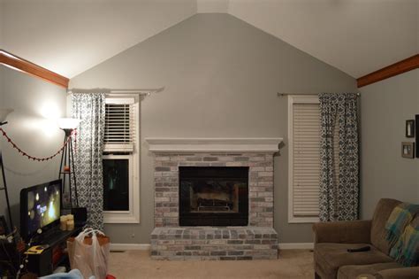 How To Whitewash Brick Our Fireplace Makeover Loving Here