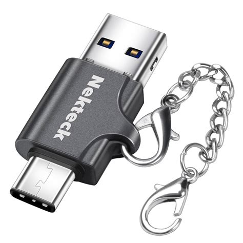 Nekteck GB Flash Drive USB Type C USB A Dual Plug Flash Memory With Keychain USB Drive
