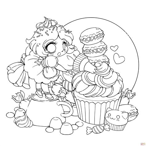 Gambar Chibi Frosting Fairy Girl Coloring Page Free Printable Click