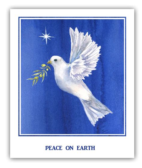 Peace Dove Christmas Cards Peace On Earth Cards Woodland Christmas