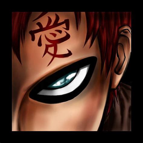 Face Gaara And His Kanji 愛 Anime Picture